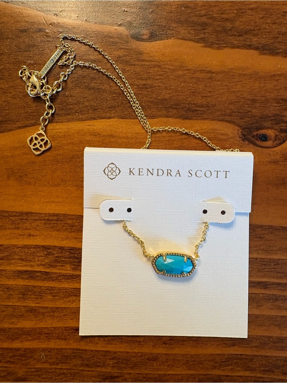 Kendra Scott Elisa Gold Pendant Necklace in Turquoise Magnesite - NWT